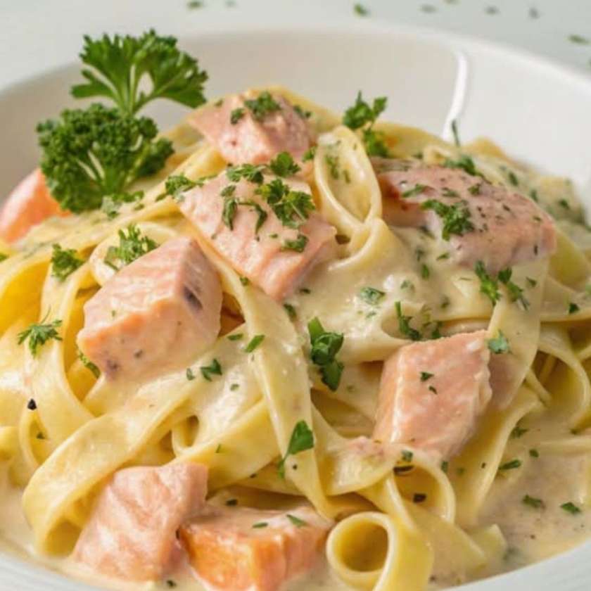 Tagliatelle com Salmão