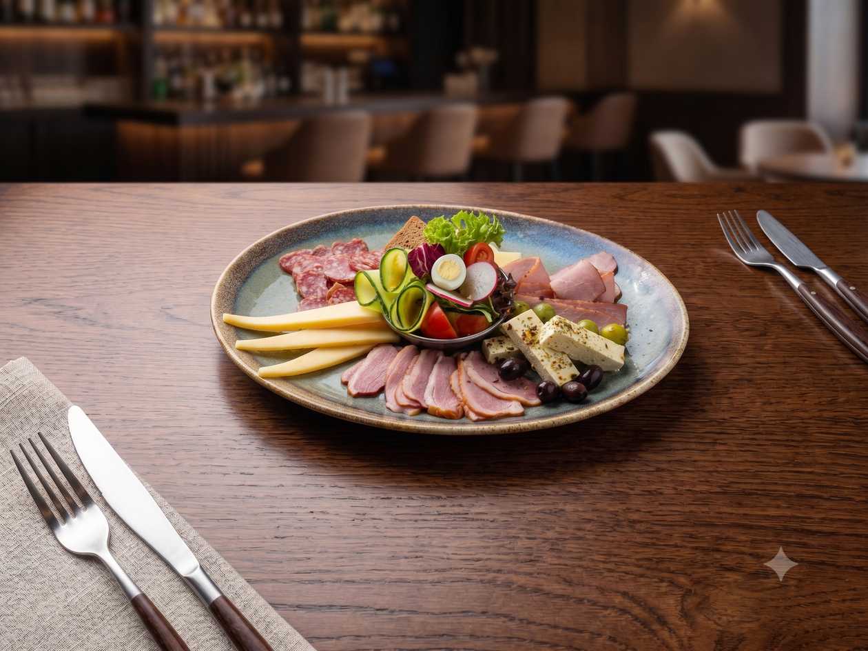 Meat and cheese appetiser