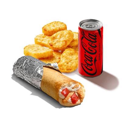 Dodster z przekąska i Coca-Colą