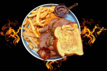 Beef brisket sandwich
