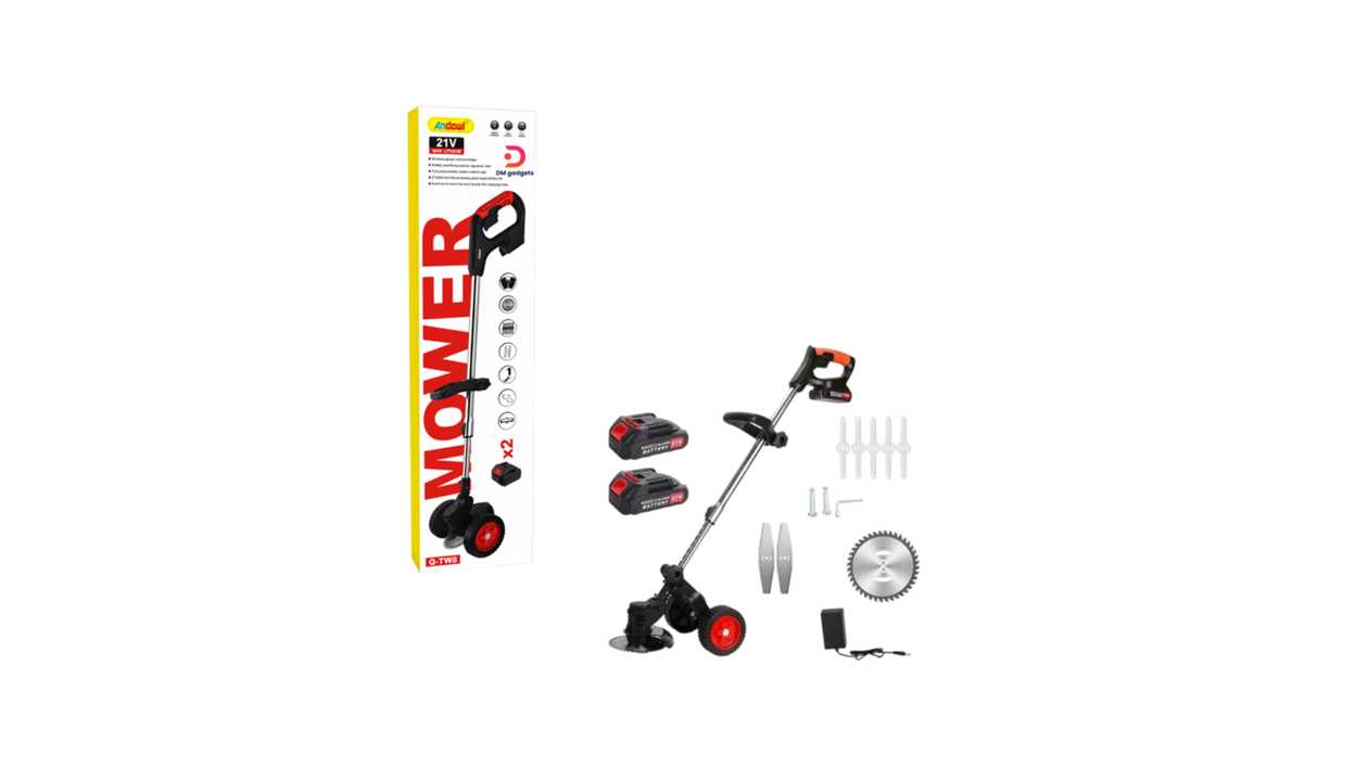 #910-1#Andowl®Q-TW8 21V Rechargeable Battery-Powered Grass Trimmer