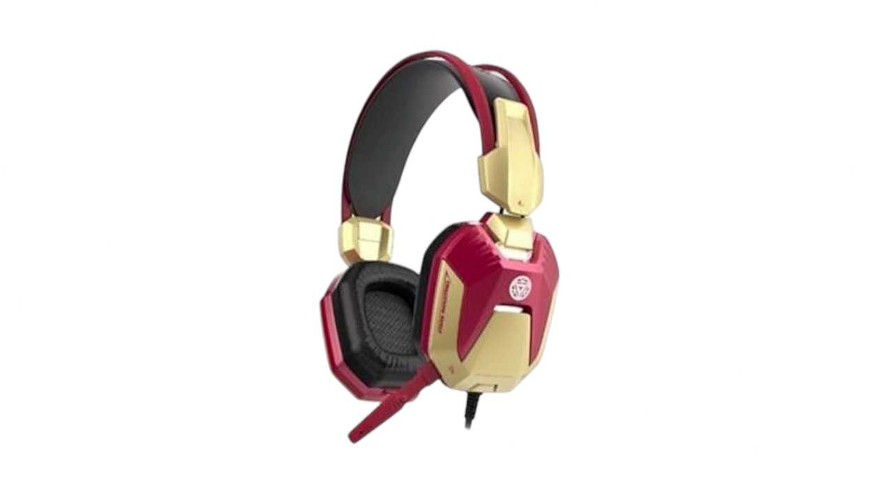 Drôtové slúchadlá E-blue IRON MAN EHS908 herné červené, 2x jack + USB