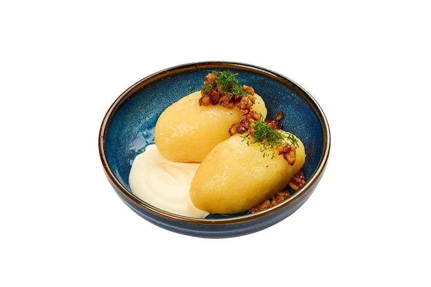 Grated potato dumplings with meat