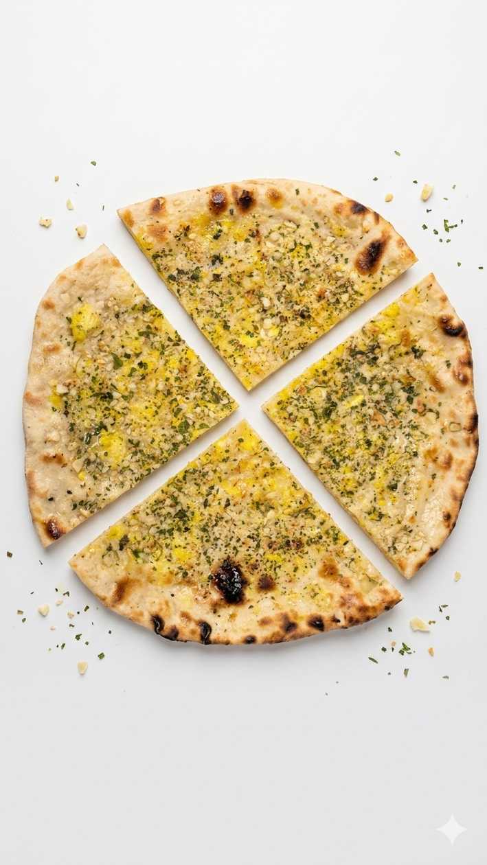 Cheese garlic naan