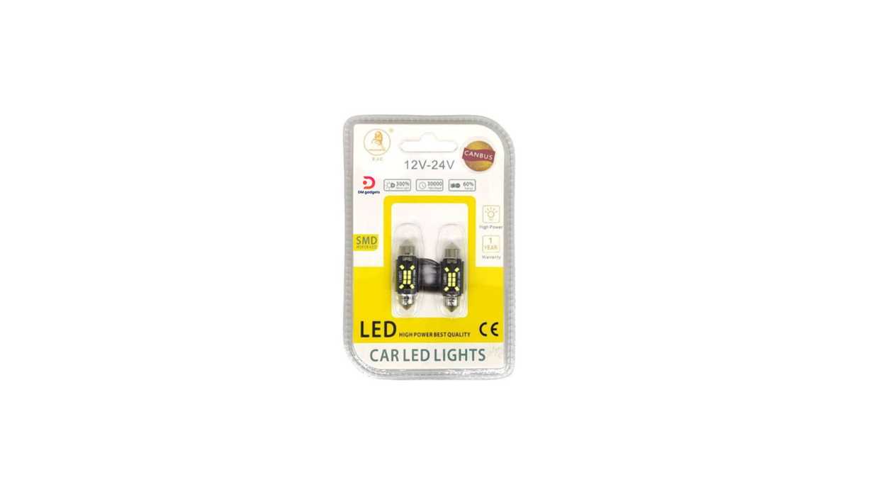 #646S7#EJC®50117 Canbus LED Car Bulbs 2016-T10 36mm, 2-pack, cool white