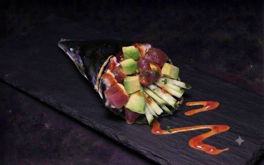 T6. Temaki Spicy Maguro