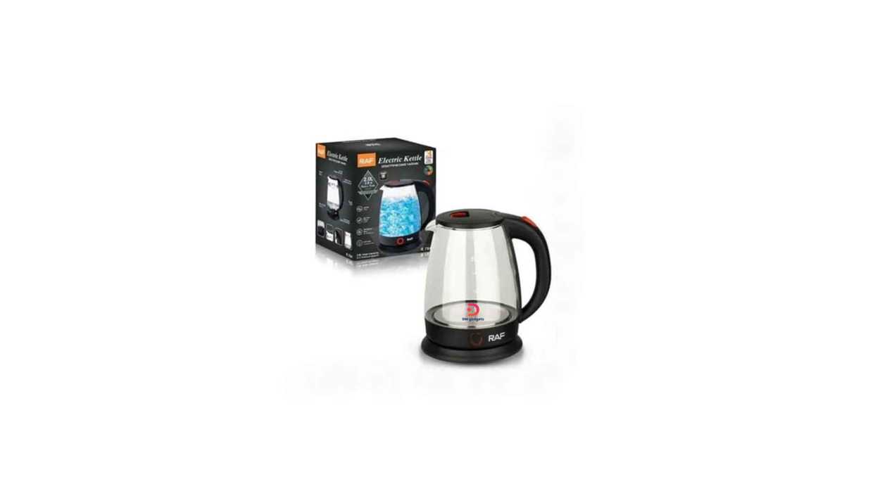 #642A2-3#RAF®R.7841 2.0L 2000W Electric Kettle 360 Swivel base/Led Lamp – Black