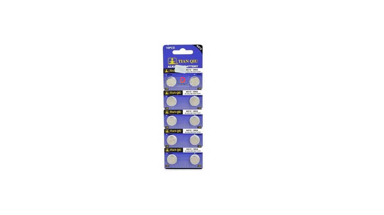 #628AG12#Tianqiu®AG12/LR43H/386A – 1.5V – 10pcs – 681125 Alkaline batteries
