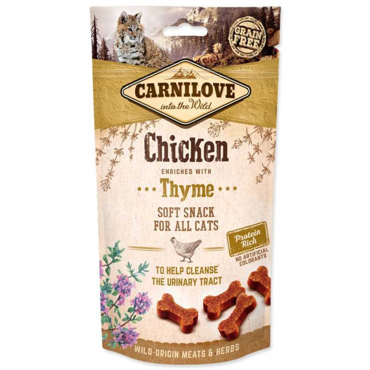 Ласощі для котів Carnilove Cat Semi Moist Snack курка, чебрець 50г