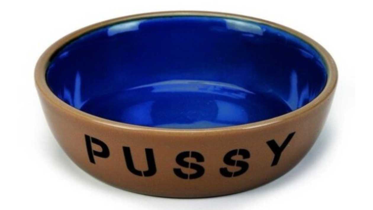 Beeztees Pussy керамическая миска, 13,5×13,5×4 см – 415 мл
