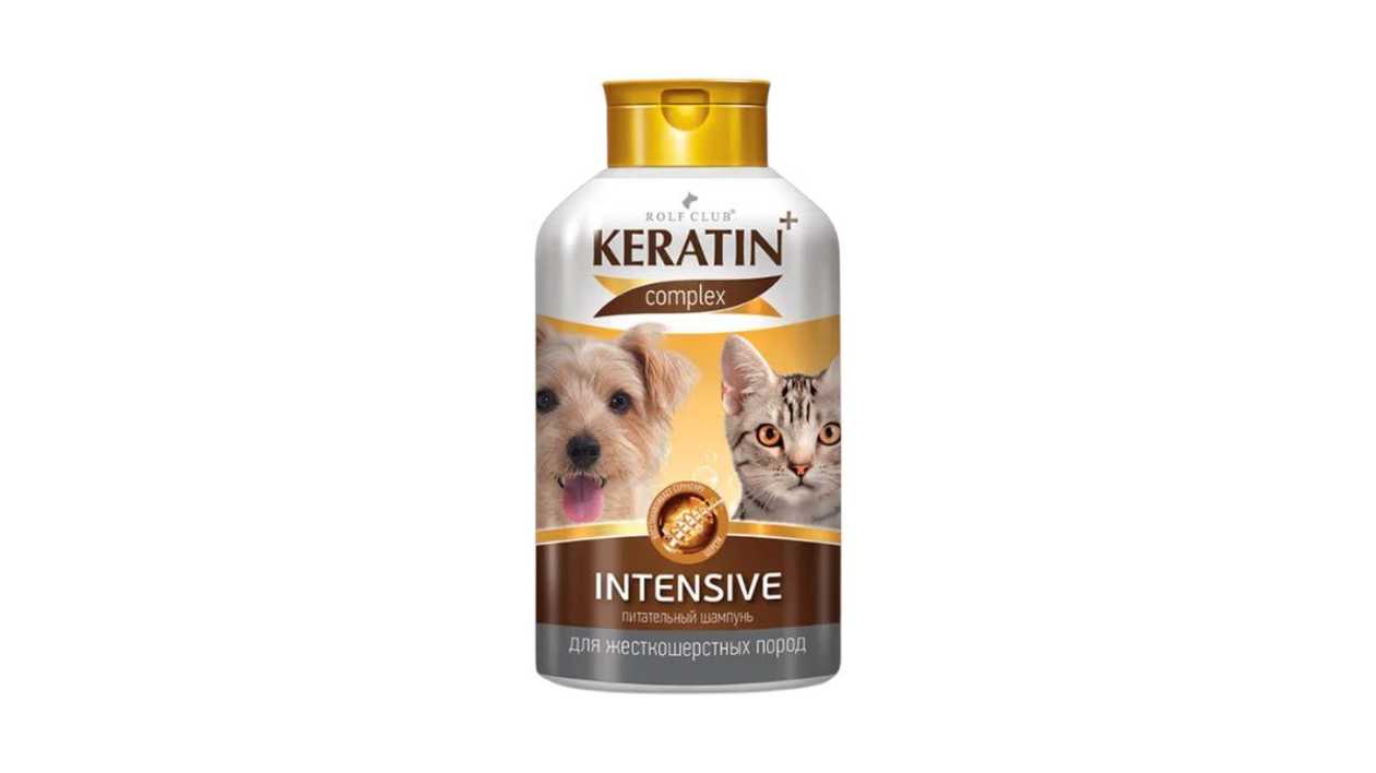 Rolf Keratin Intensive шампунь для жесткошерстных пород кошек и собак, 400 мл