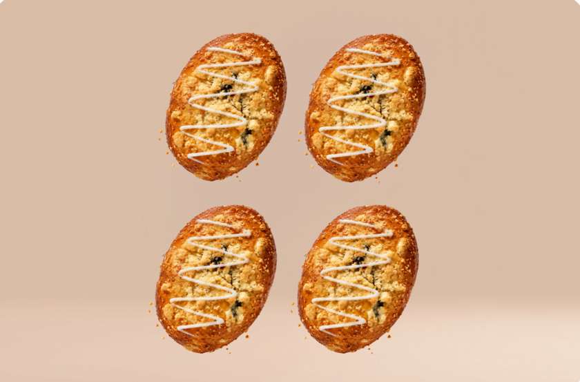 Blueberry Buns (4 pcs.)