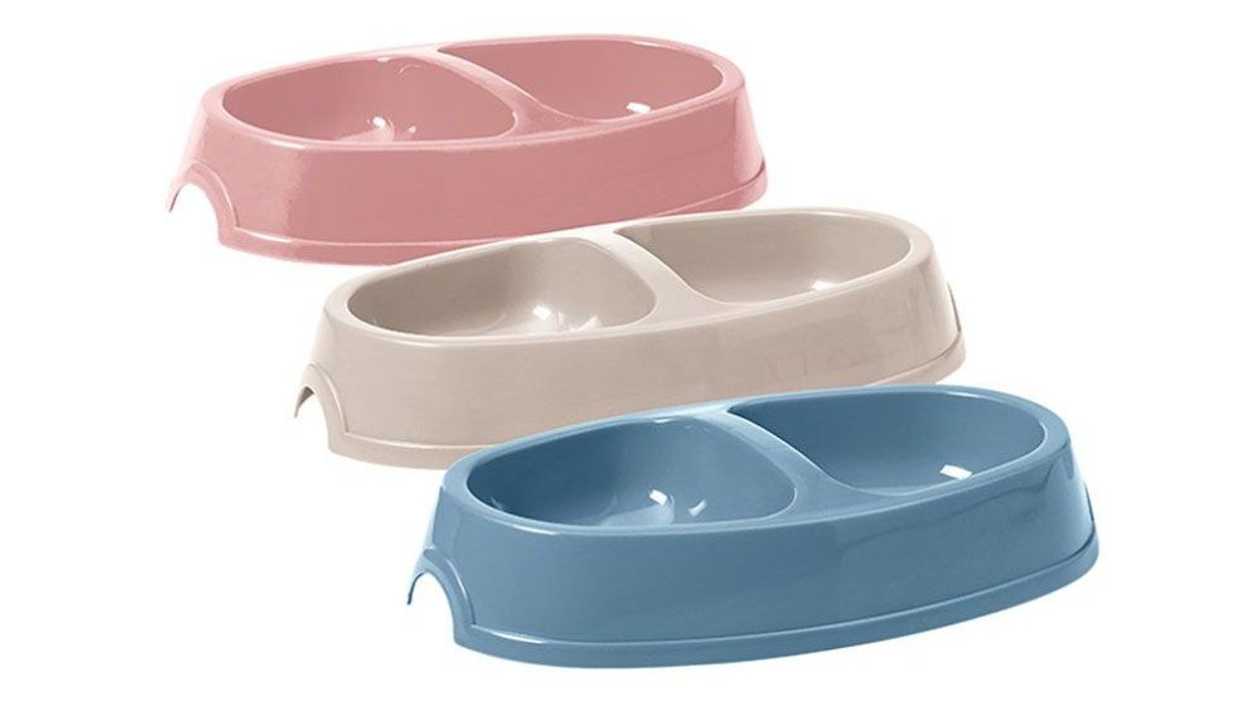 Savic Picnic Twin Двойная пластиковая миска для кошек, 2х150 мл