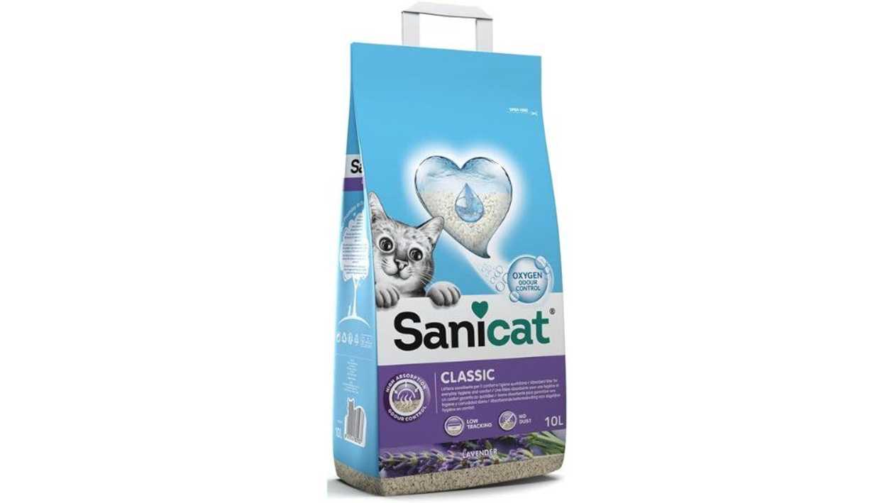 Sanicat Classic впитывающий наполнитель с ароматом лаванды, 10 л