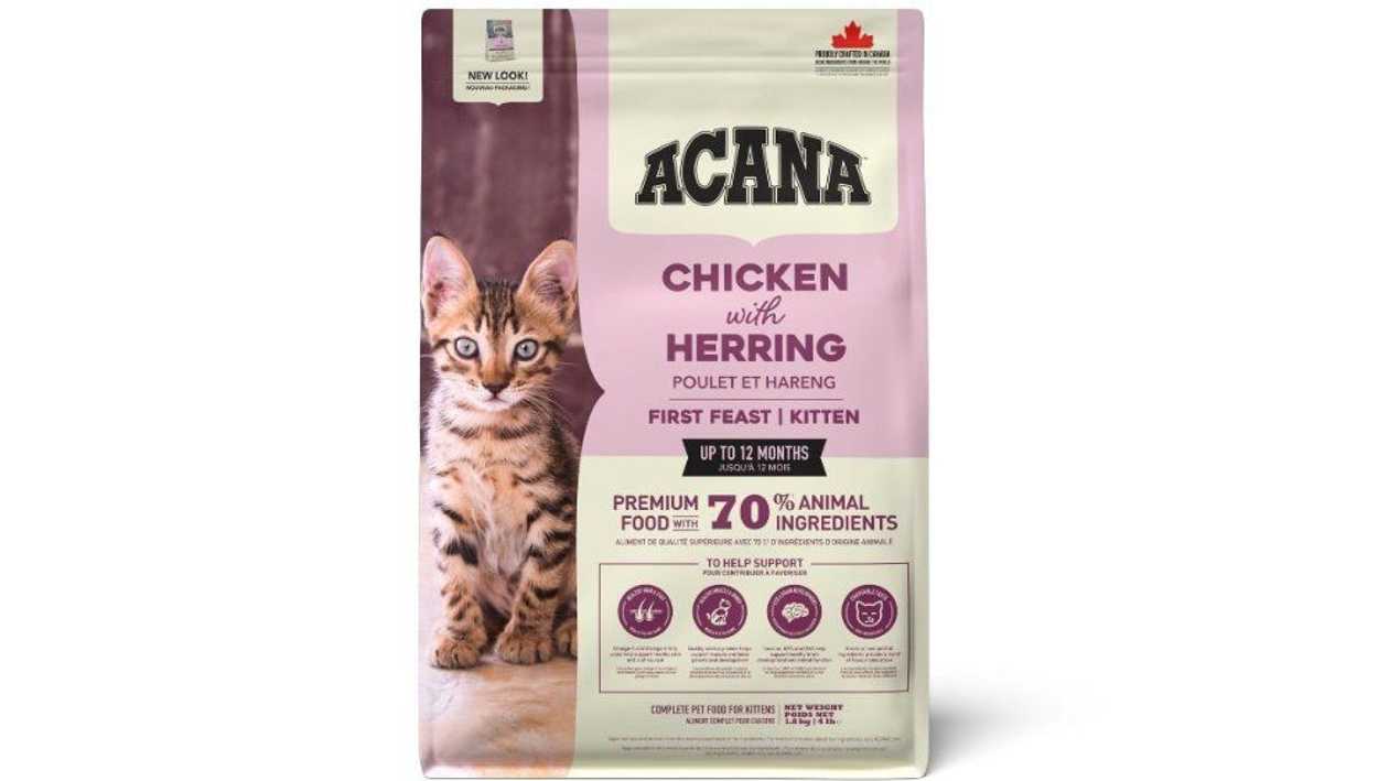 Acana Kitten сухой корм для котят с курицей и селедкой, пачка 340 г