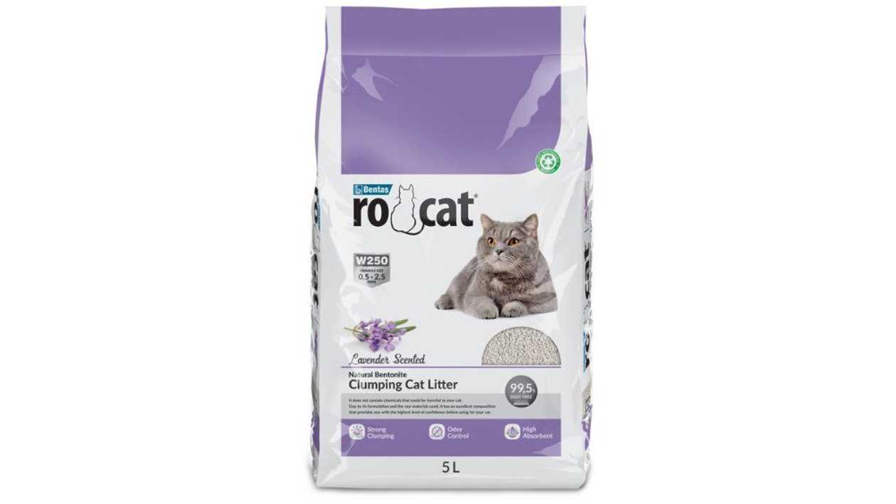 Ro-Cat Lavender комкующийся наполнитель с ароматом лаванды, 5 л
