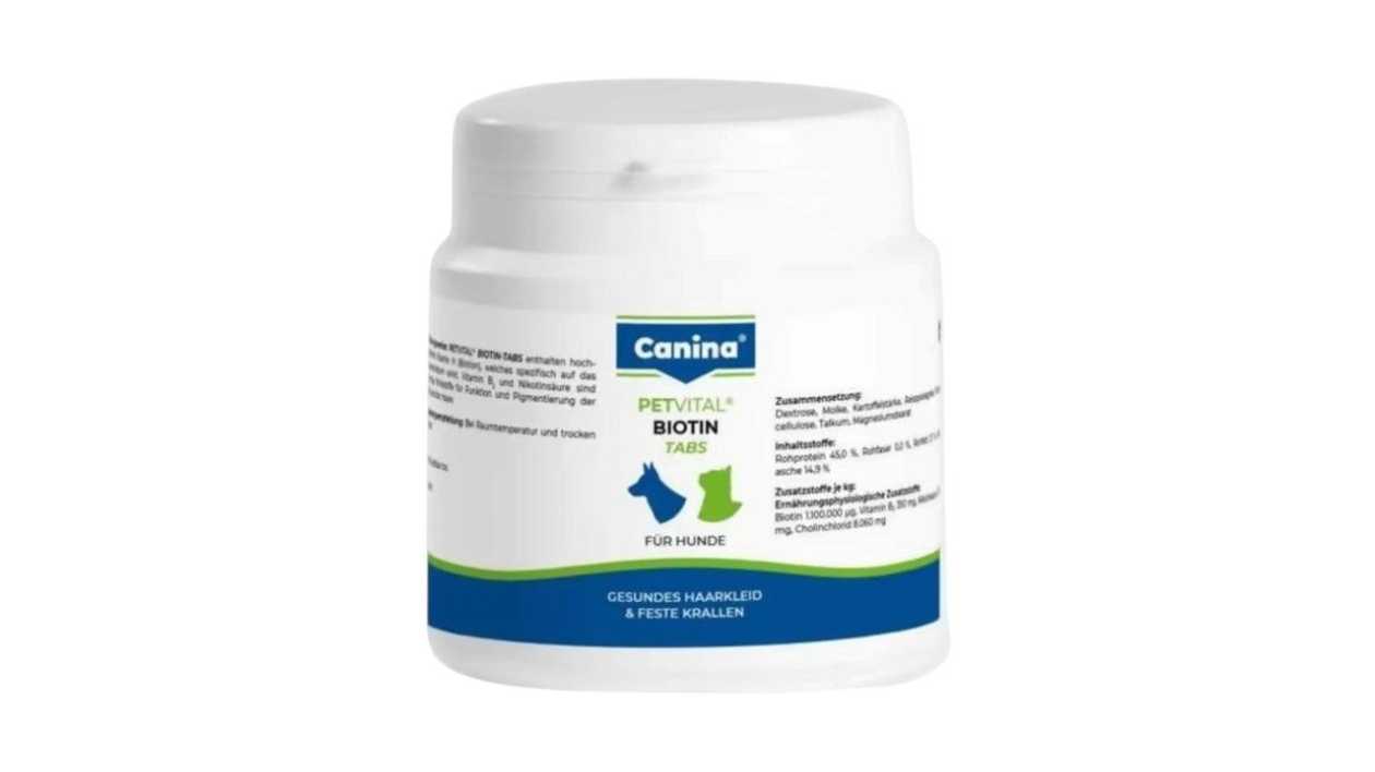 Canina Petvital Biotin Витамины для кожи и шерсти кошек и собак, 100 г/50 табл