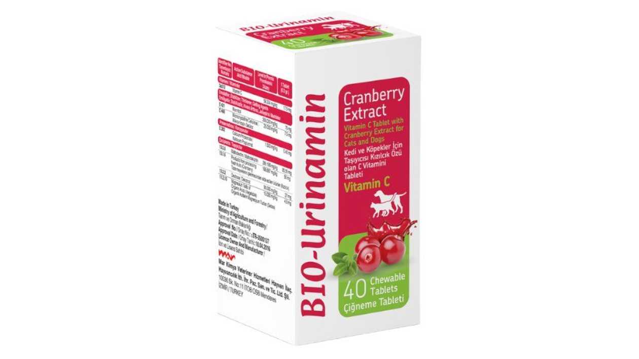 Biopetactive Bio-urinamin Витамины для Поддержания Здоровья Мочевыводящих Путей для Кошек  и Собак, 1 Таб