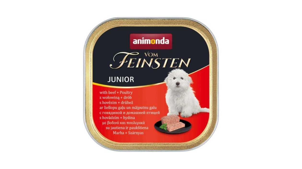 Animonda Vom Feinsten Junior Beef Poultry паштет из говядины с птицей для щенков, 150 г