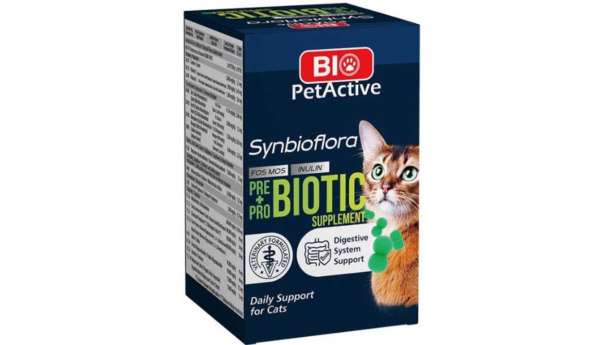 BioPetActive Synbioflora пробиотик и пребиотик для кошек, 60 таб