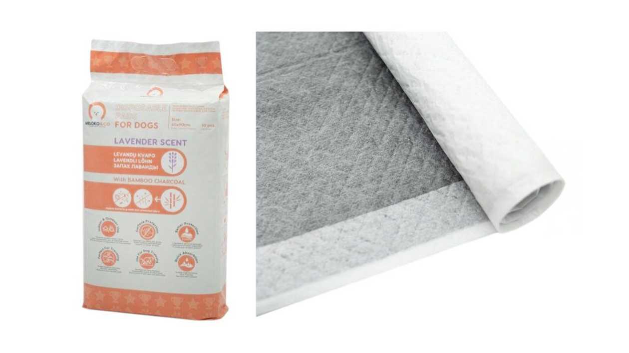 Misoko впитывающие подстилки с ароматом лаванды, 60 x 90 см, 1 шт