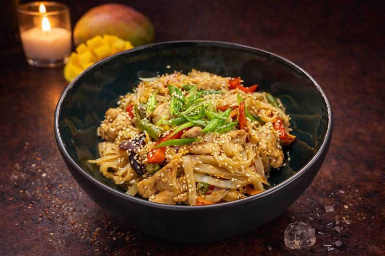 Chicken Rice Noodle Wok
