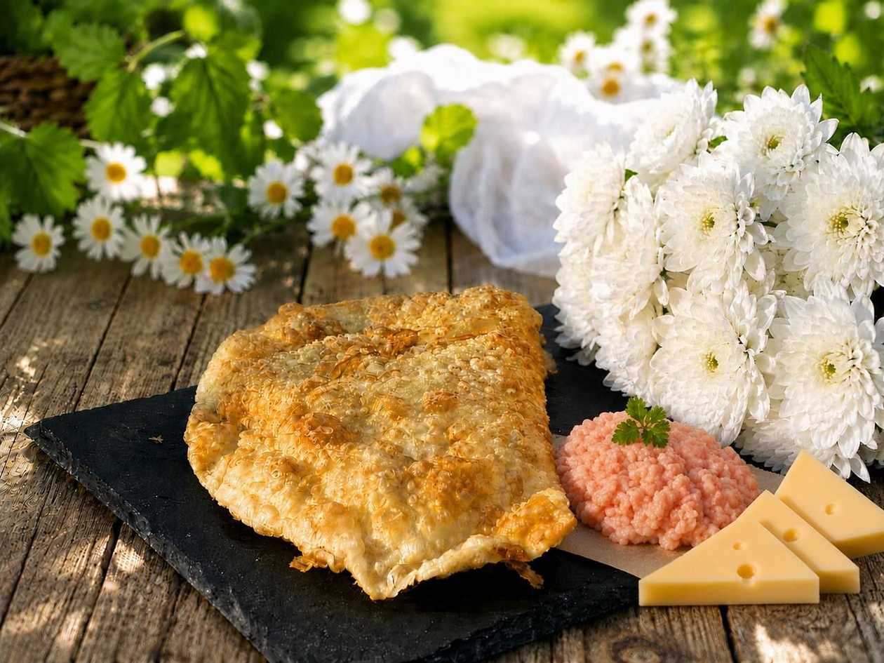 Чебурек з куркою та сиром