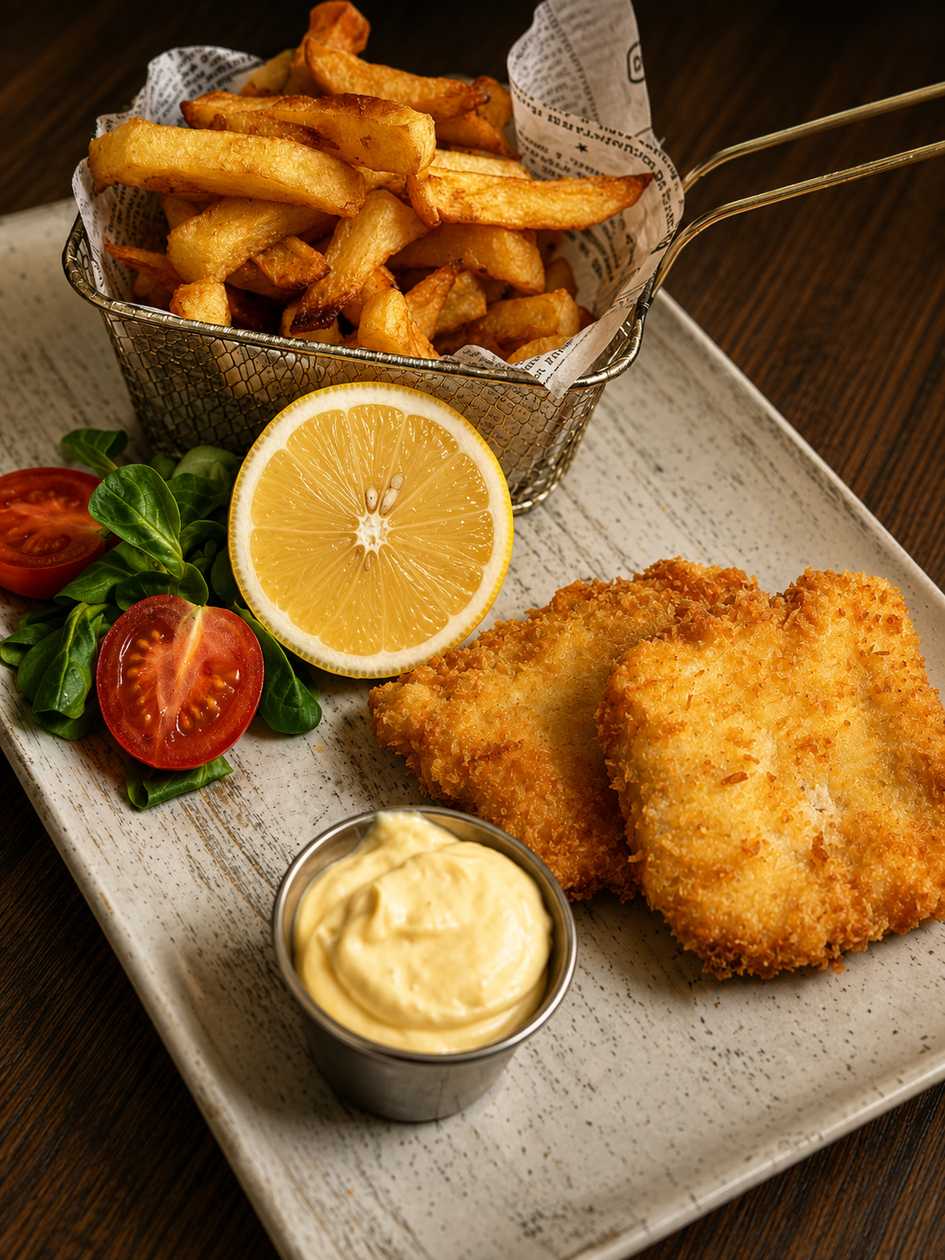 Fish & Chips Cu Sos Aioli (450g)