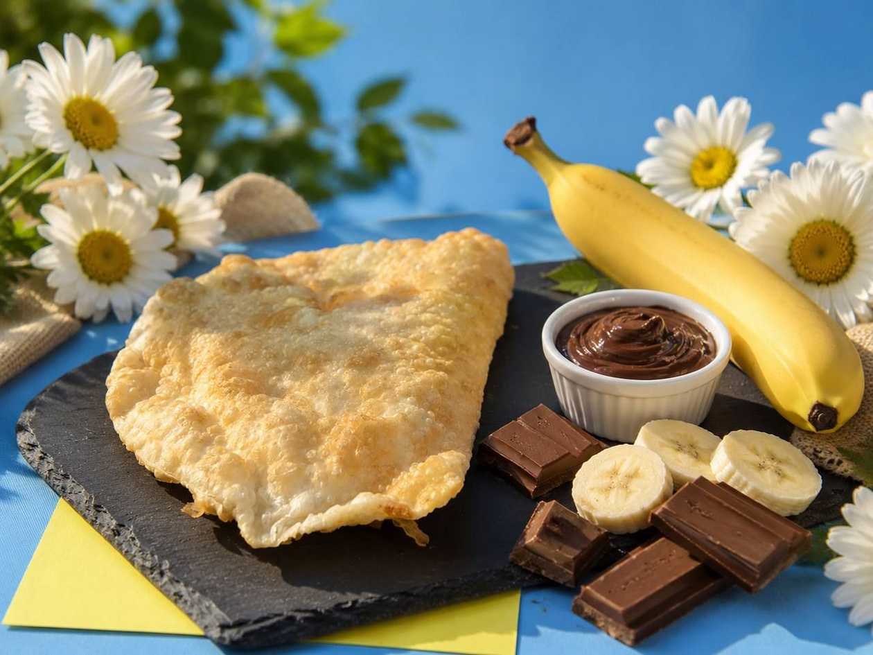 Copy of Солодкий чебурек з бананом та шоколадом