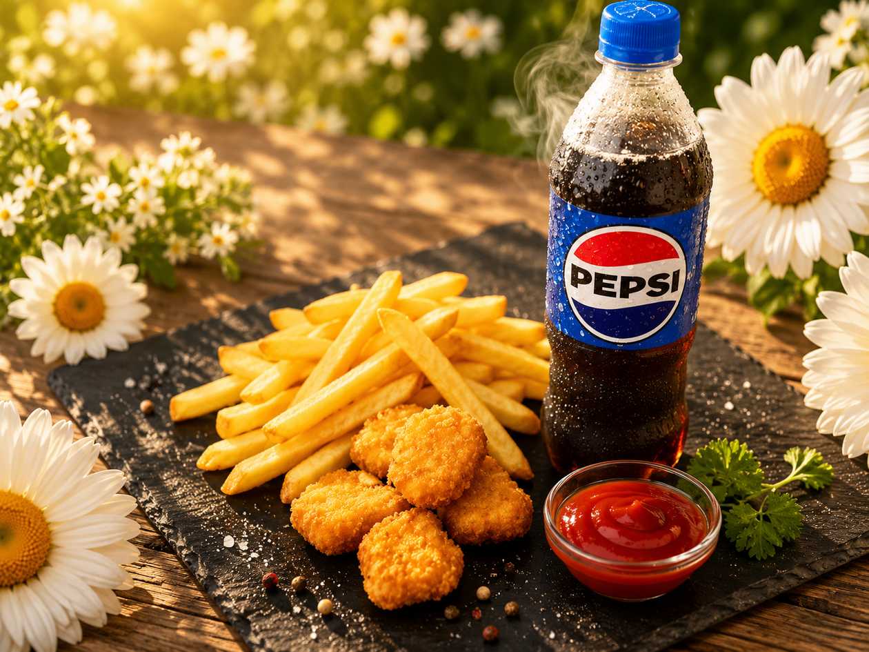 Фрі/курячі нагетси 12 шт./Pepsi