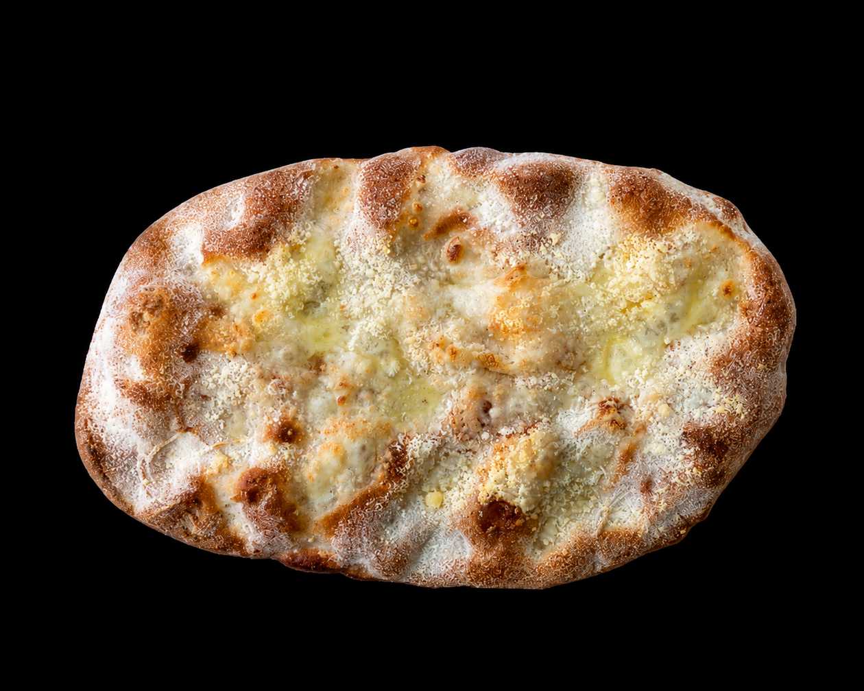 Mini Pinsa cu usturoi si parmezan