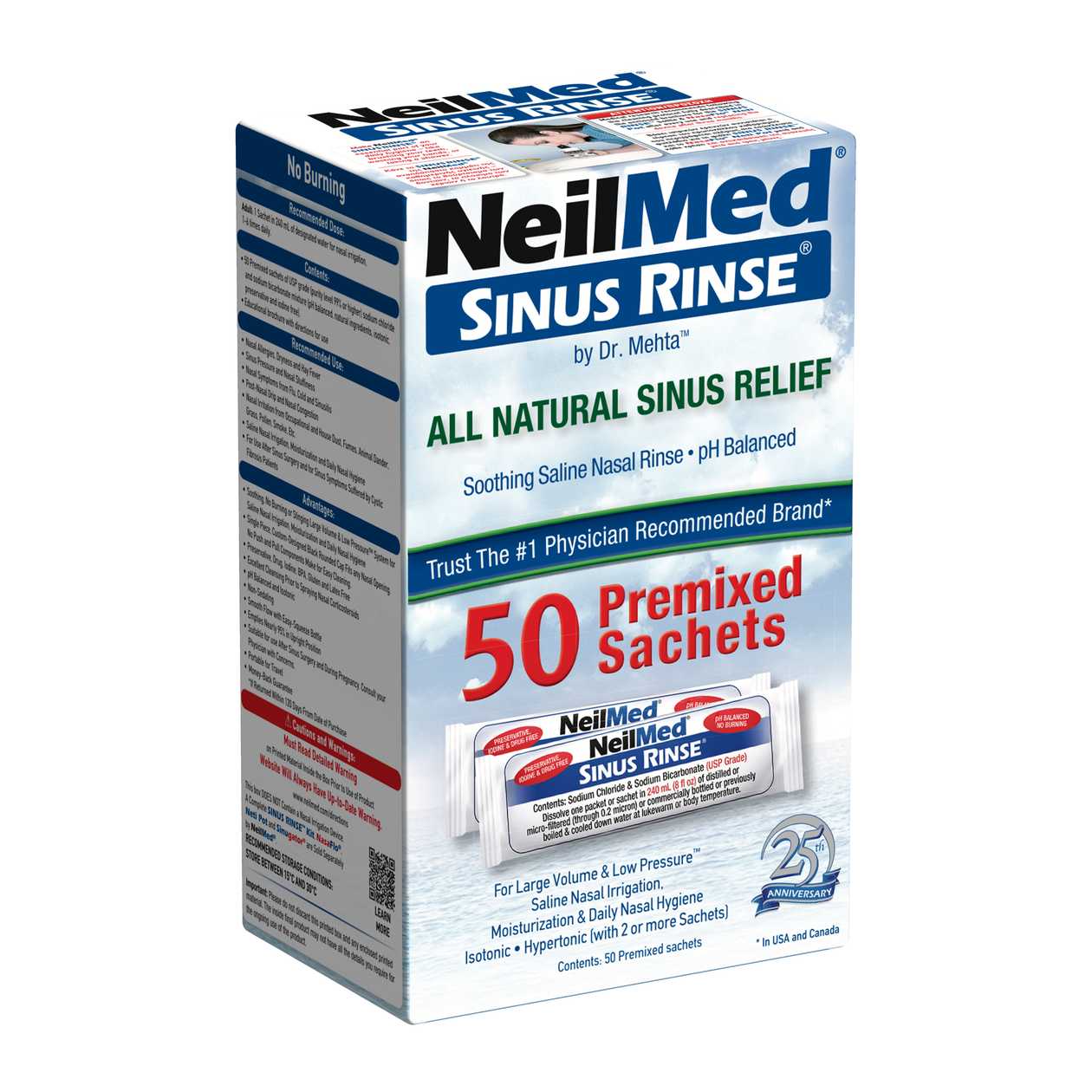Neilmed Sinus Rinse Refill Sachets 50X
