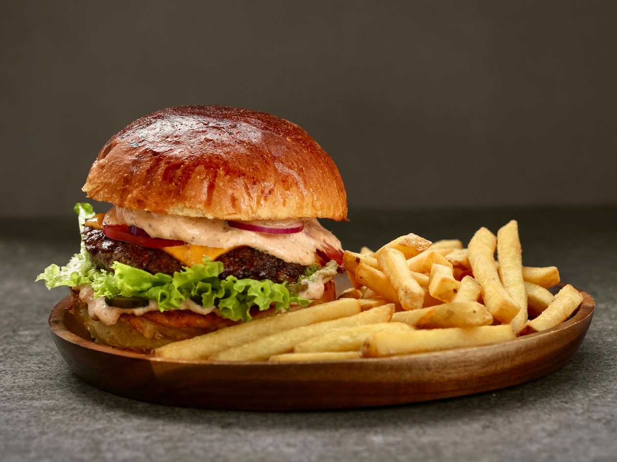 Classic Cheeseburger Combo (Fries + Sauce)