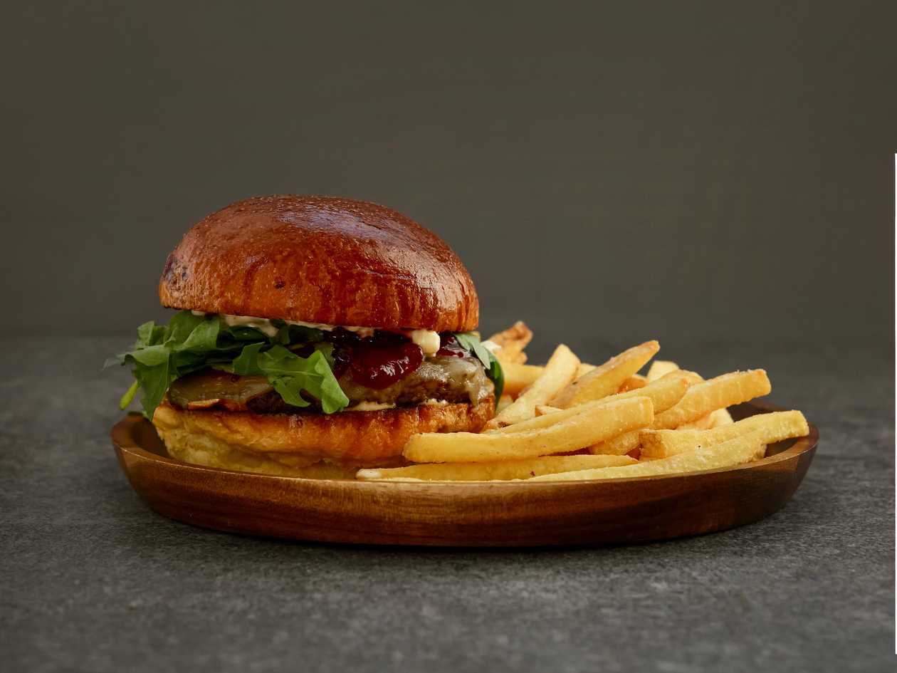 Berry Good Burger with Fries