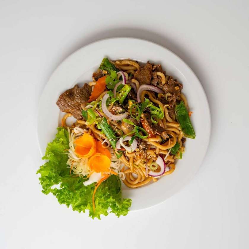 Udon yaki with beef