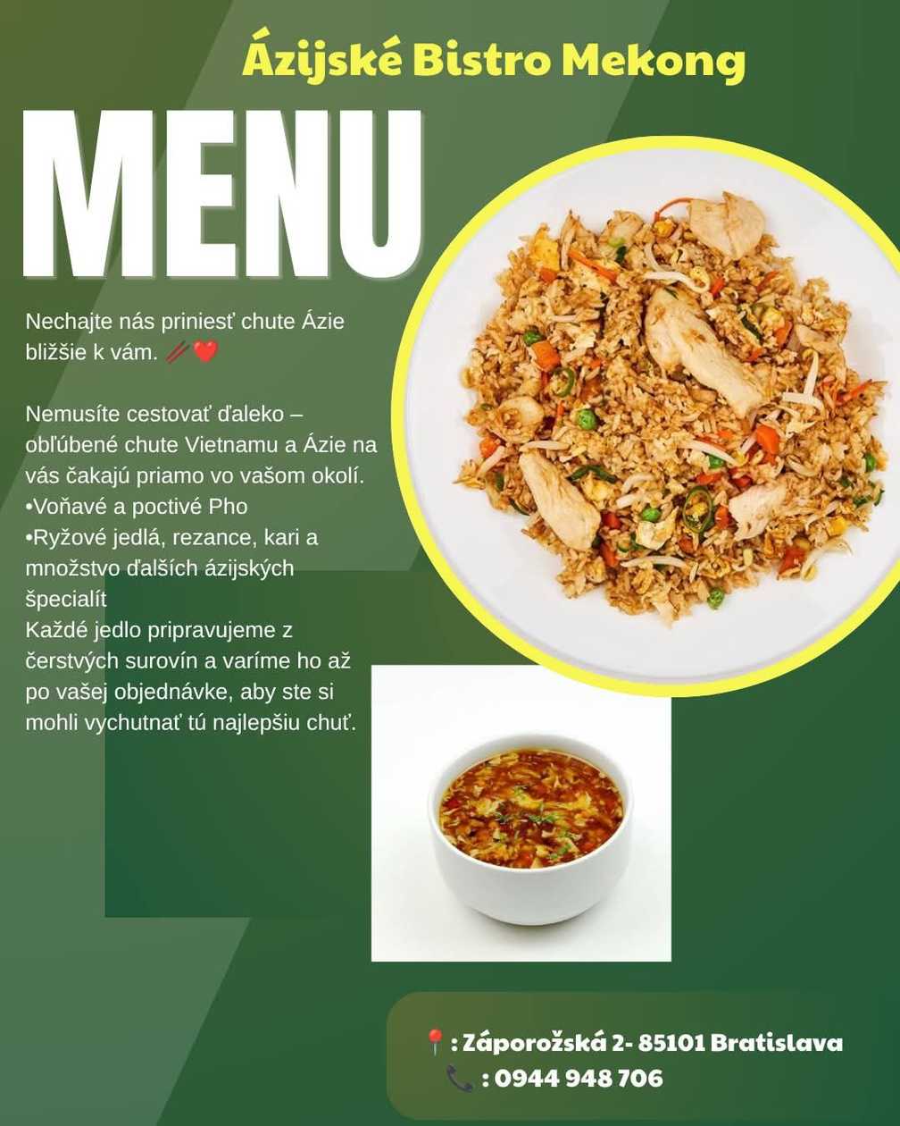 Menu 15: Risotto with chicken meat + sharp and sour soup