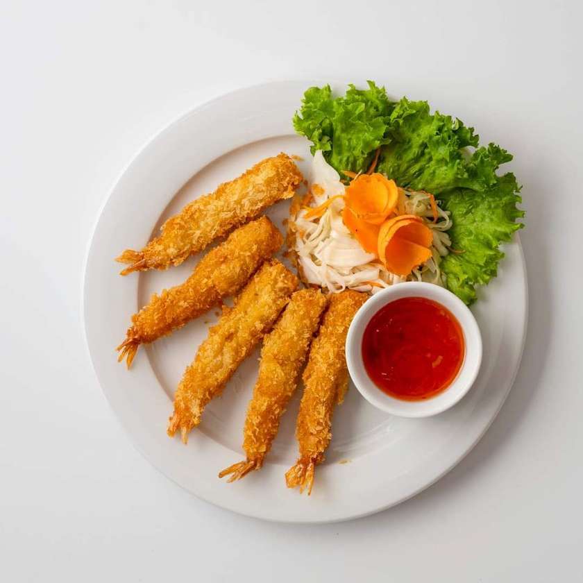 Fried Shrimp (6 pieces) with Rice Noodles (380g)