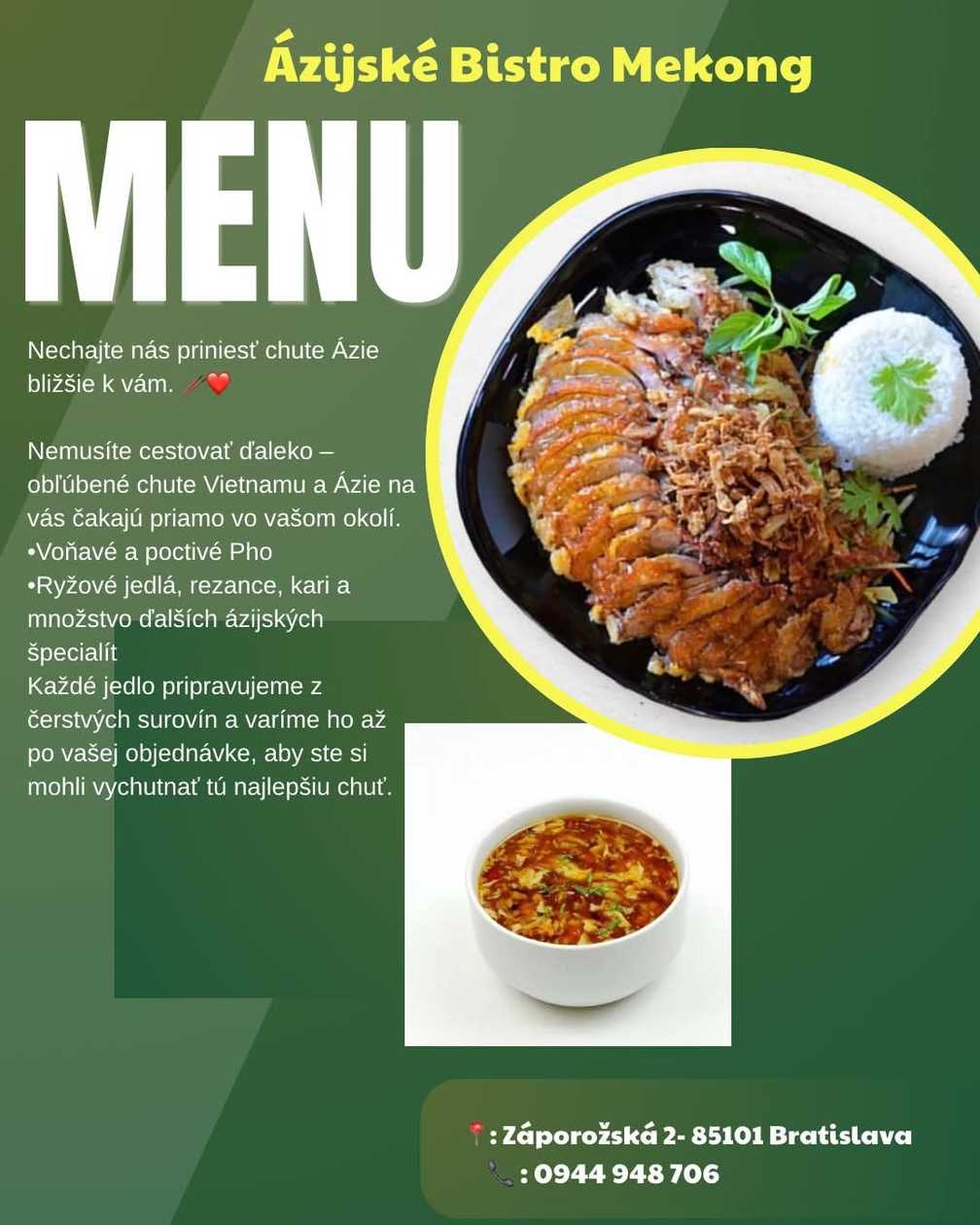 menu 3 Crispy duck + spicy sour soup