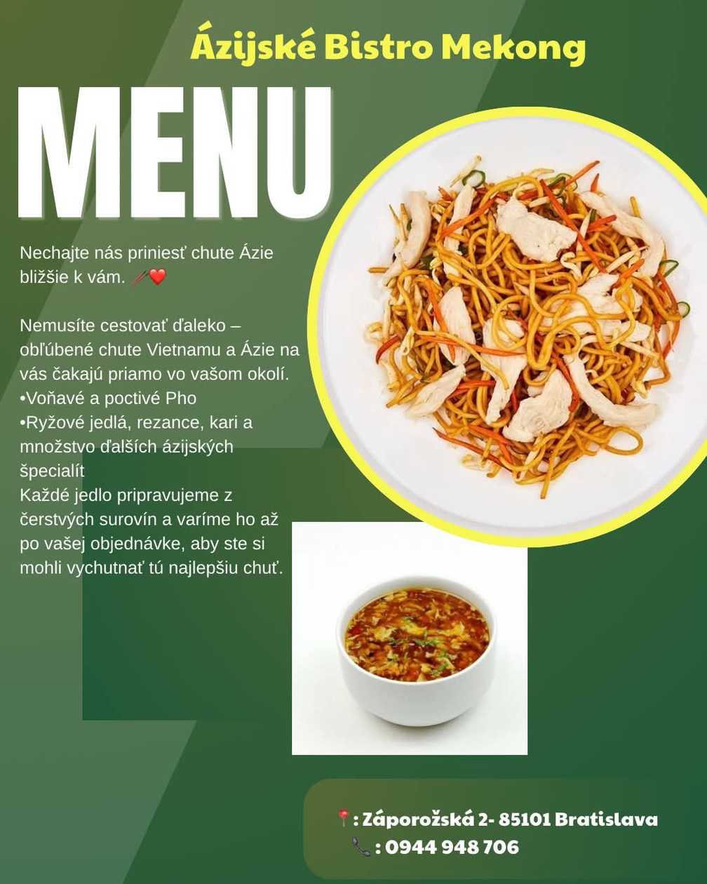 menu 6 Roasted noodles with chicken + spicy sour soup