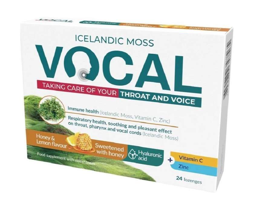 Vocal HA Lozenges with Honey and Lemon Flavor 24pcs