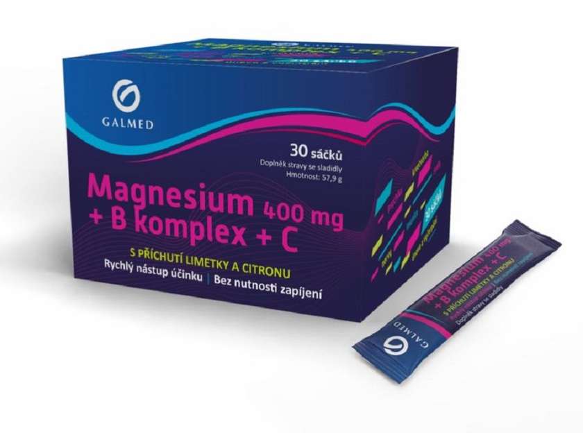 Magnesium 400mg + B Complex + C Galmed 30 Sachets