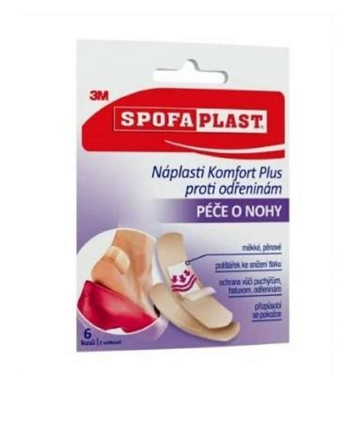 3M Spofaplast 187 Comfort Plus Plasters for Abrasions, 6 pcs