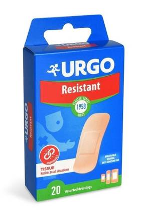 URGO RESISTANT Durable Plasters 20pcs NEW