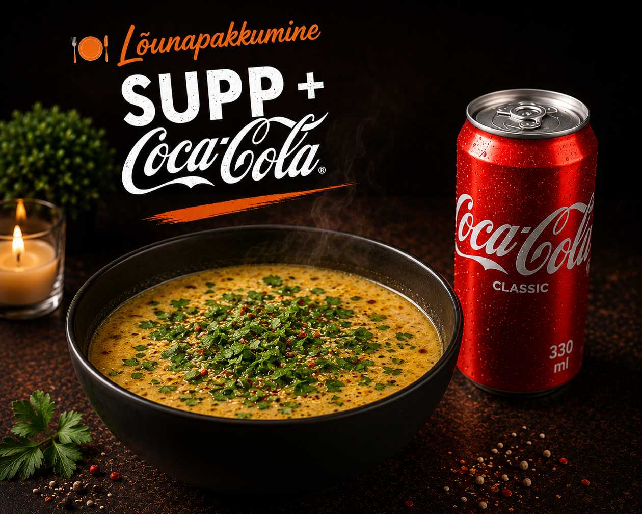 Choose your favorite soup and drink