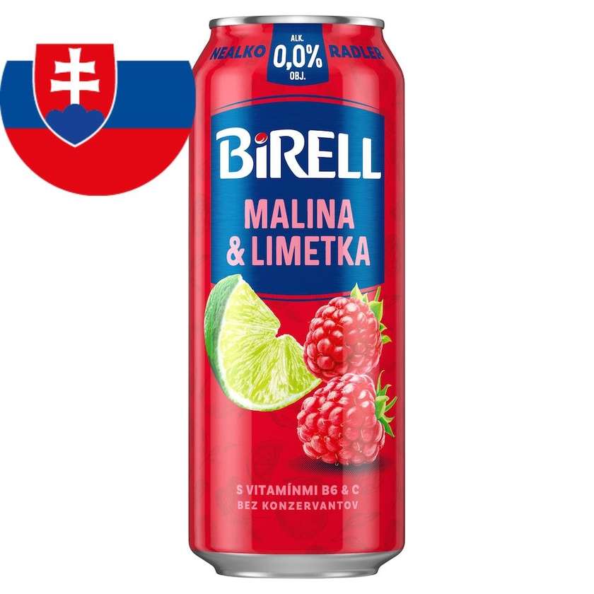 Birell malina a limeta