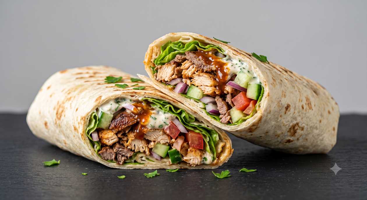 Lavash with Cheese Kebab