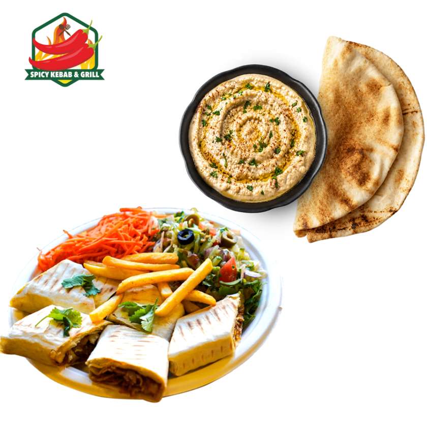 Chicken Rollo Classic + Mutabal with Pita