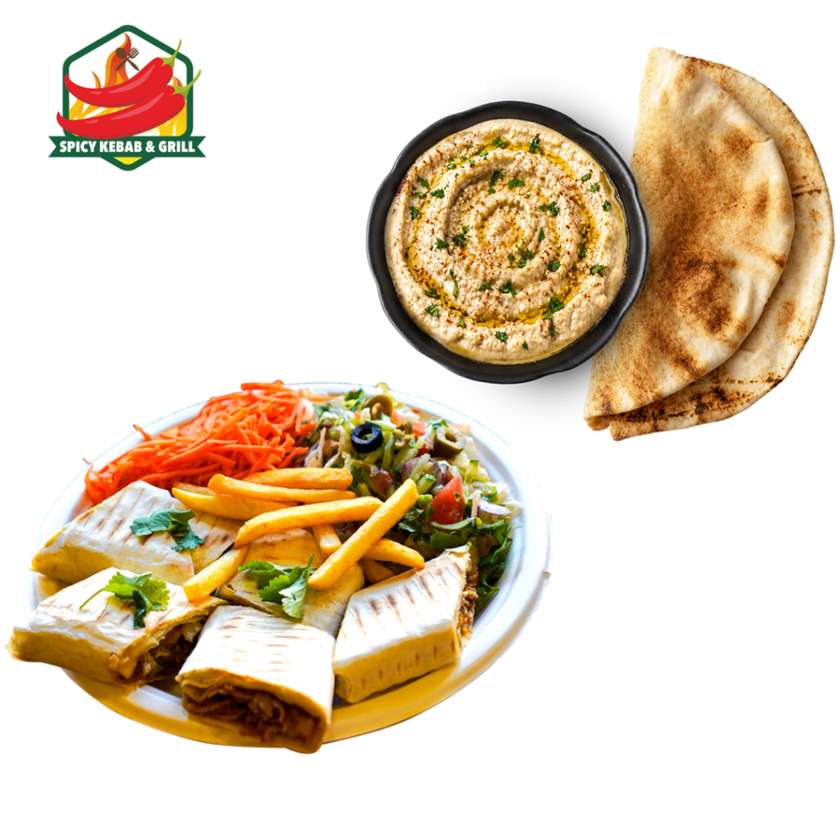 Beef Rollo Classic + Mutabal with Pita