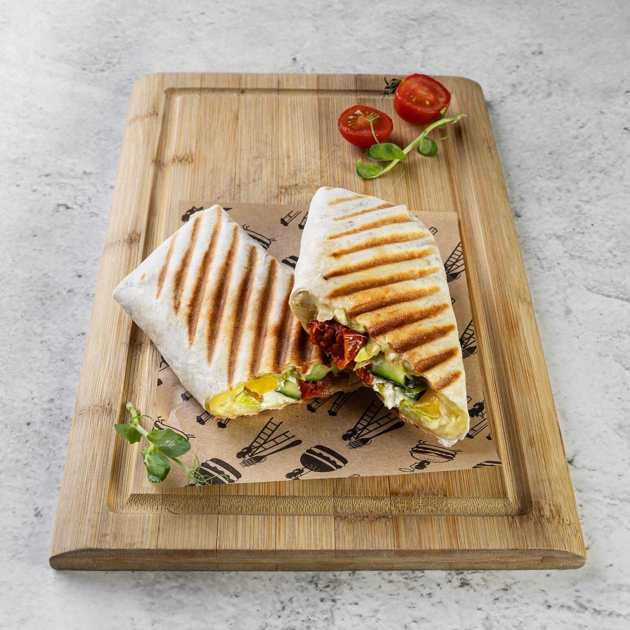 Tortilla wrap with fitaki cheese
