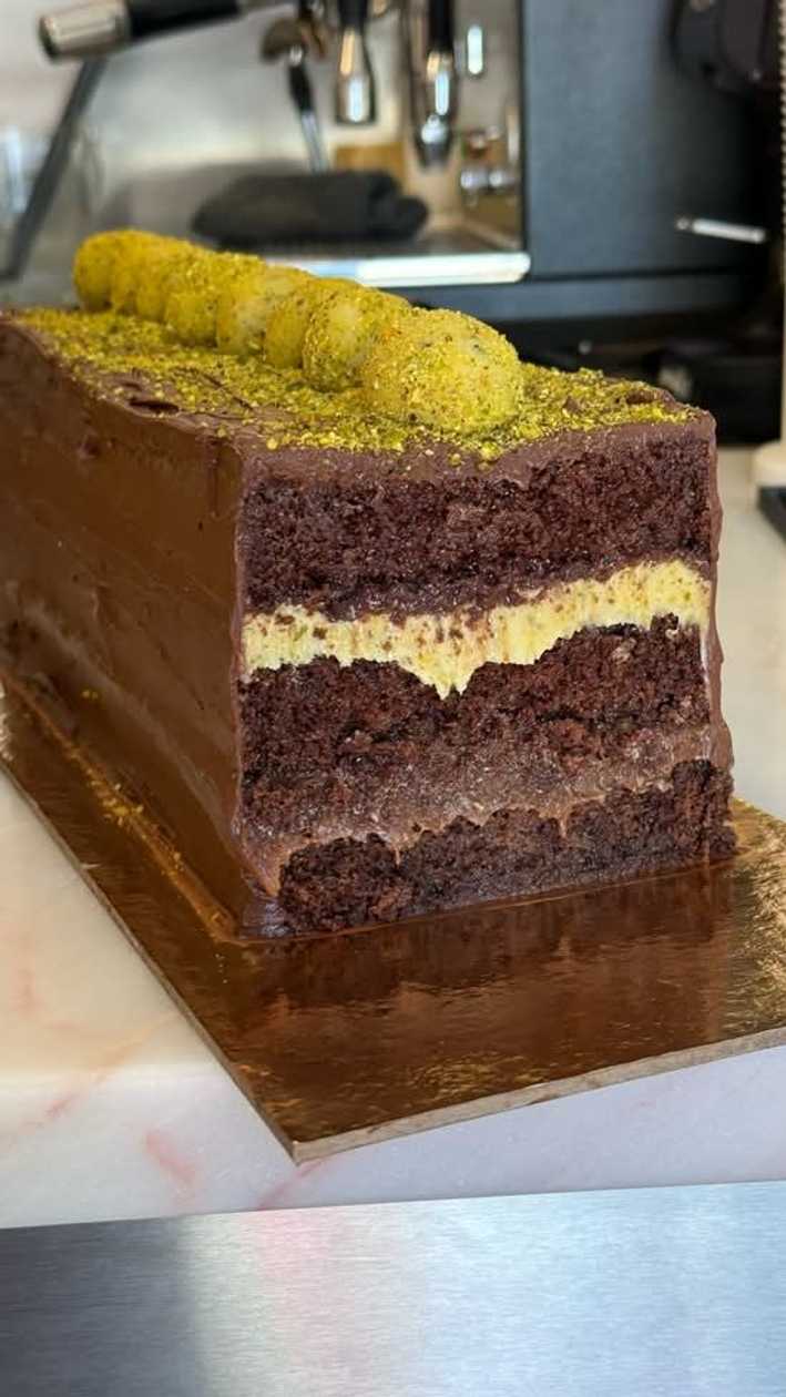 Chocolate and Pistachio Bobalé Cake